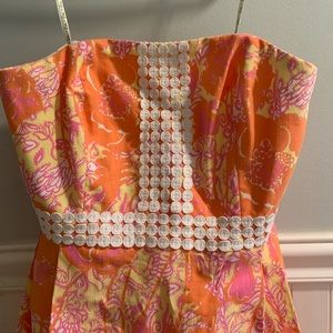 spring/ summer strapless dress